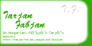 tarjan fabjan business card